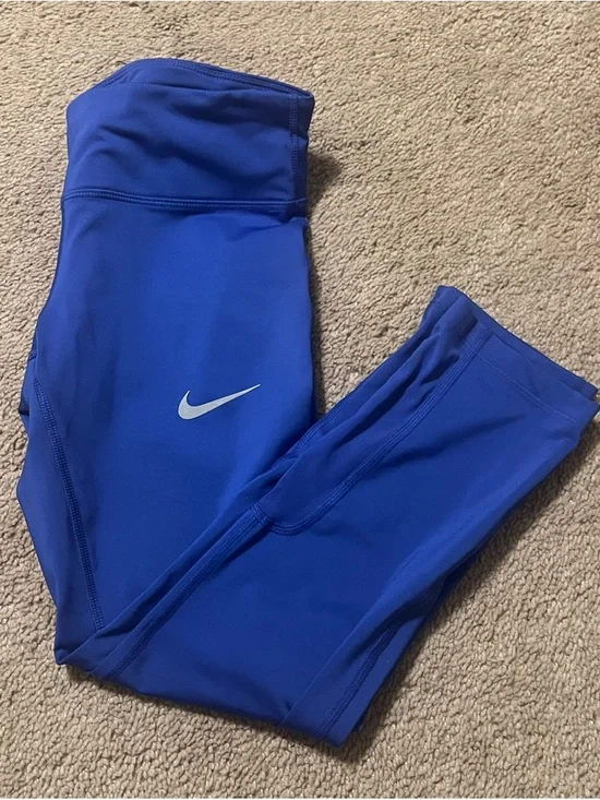 Nike Dri-FIT Blue Leggings - Picture 1 of 7